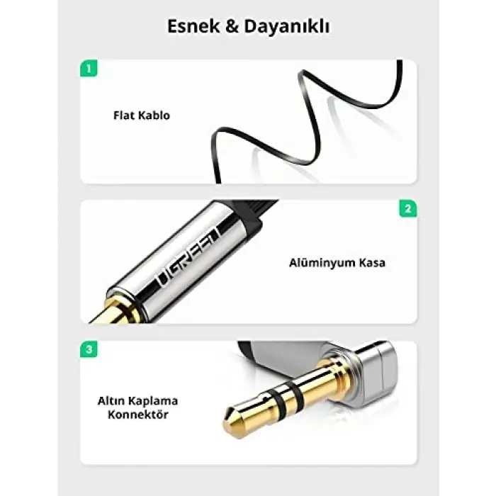3.5 mm AUX Ses Kablosu, 5 Metre