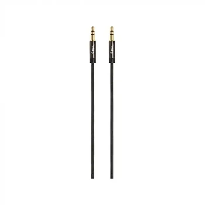 3.5 mm Stereo Premium Ses Kablosu 1m-Siyah
