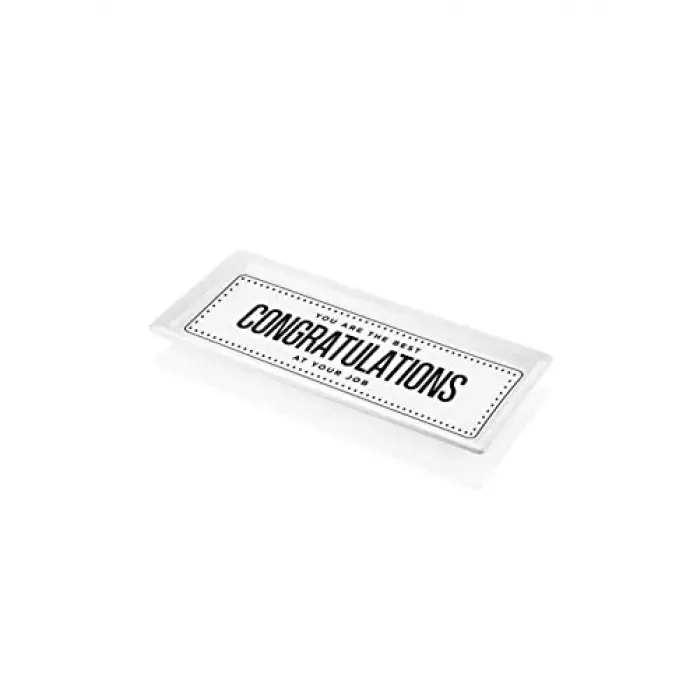 35 x 16 Cm Dikdörtgen Servis Tabağı, Congratulations