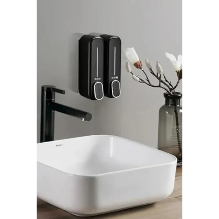 350 ml Manuel Sıvı Sabunluk, Duvara Monte Basmalı Model 1450