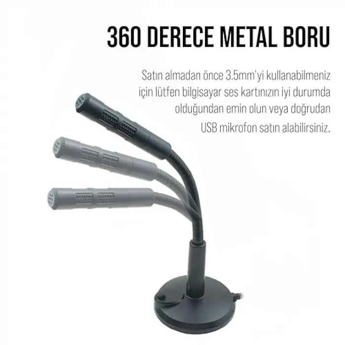 3,5mm Aux Girişli PC Tablet Mikrofonu (MC-7)