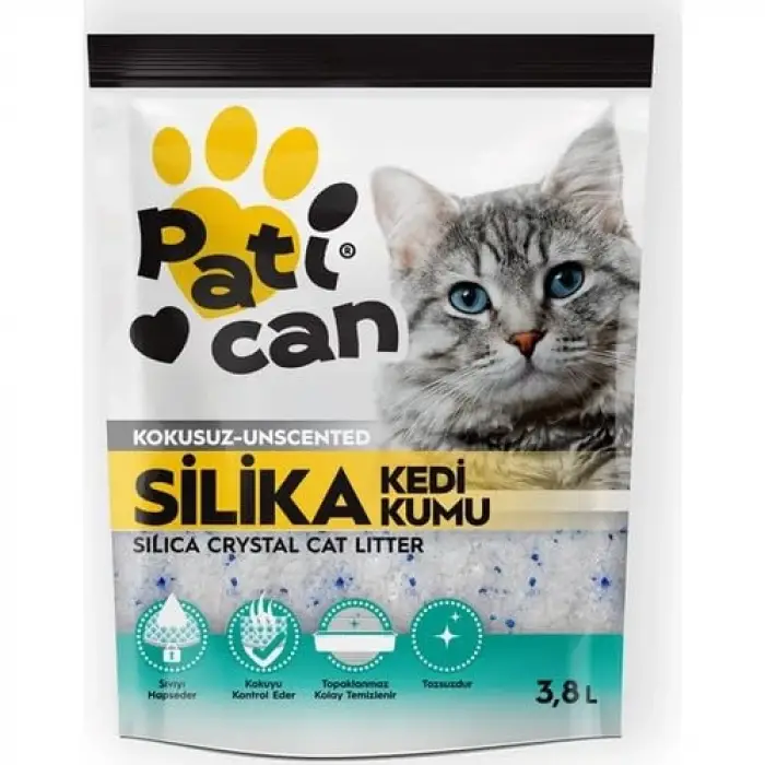 3.8 L silika kedi kumu