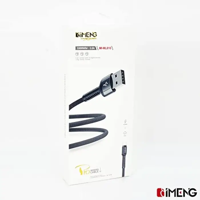3A USB-A to Type-C Örgülü Data ve Hızlı Şarj Kablosu Siyah