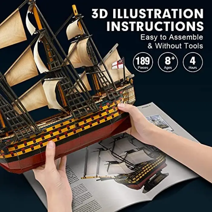 3D 189 Parça Puzzle Hms Victory Donanma Gemisi