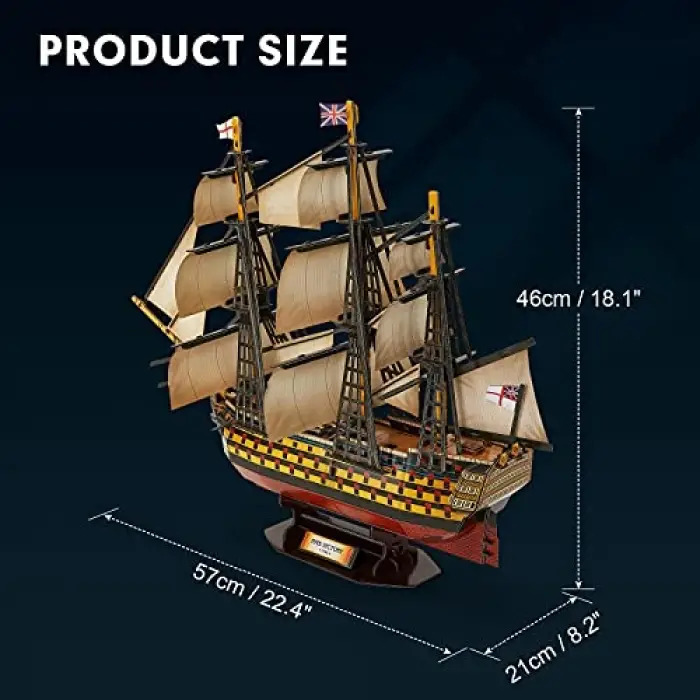 3D 189 Parça Puzzle Hms Victory Donanma Gemisi