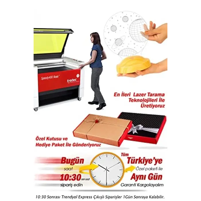 3D 3 Boyutlu Uzay Temalı LED Lamba