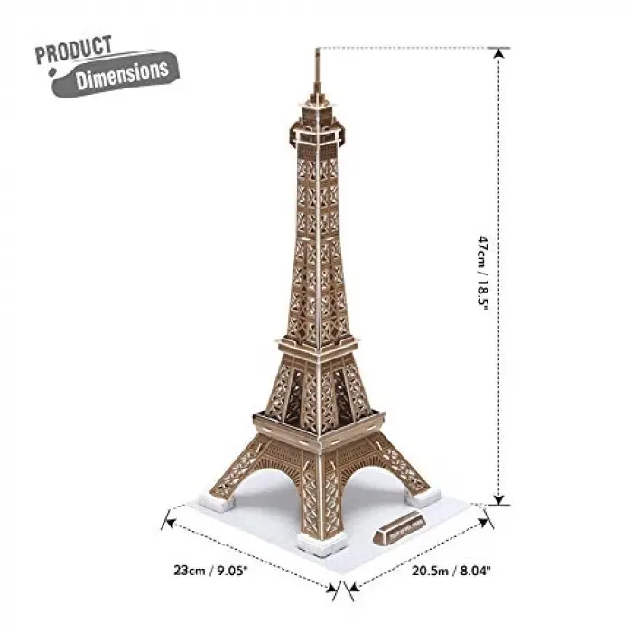 3D 35 Parça Puzzle Eyfel Kulesi, Fransa