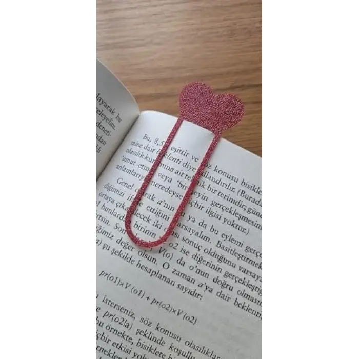 3D Baskı Kalp Kitap Ayracı 7li Set