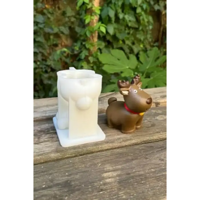3D Christmas Geyik Silikon Mum Kalıbı