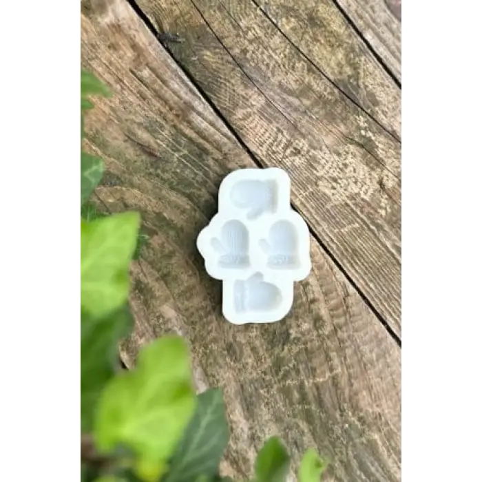 3D Eldiven Mini Dörtlü Mum Kalıbı (Silikon)