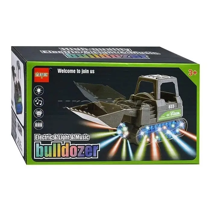 3D Işıklı Sesli Müzikli Çarp Dön Sensörlü İş Makinesi Dozer