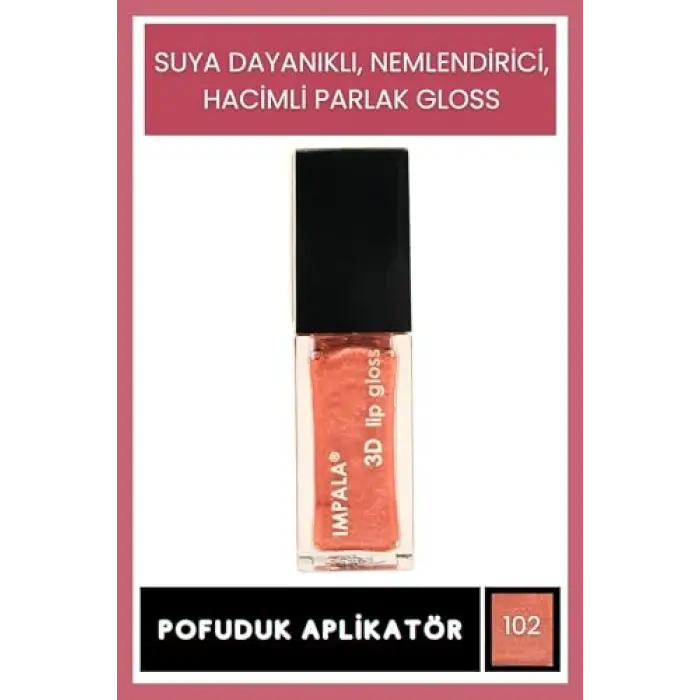 3D Lip Gloss Dudak Parlatıcı No:102