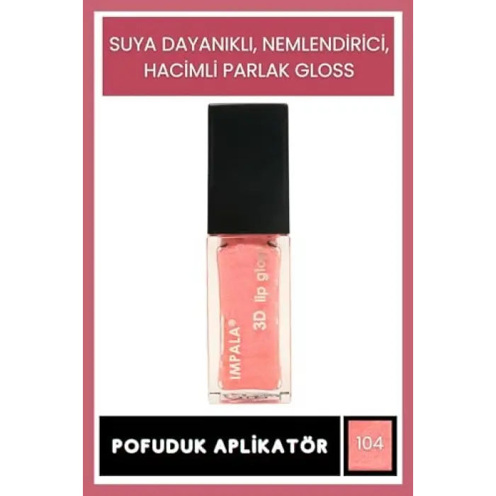 3D Lip Gloss Dudak Parlatıcı No:104