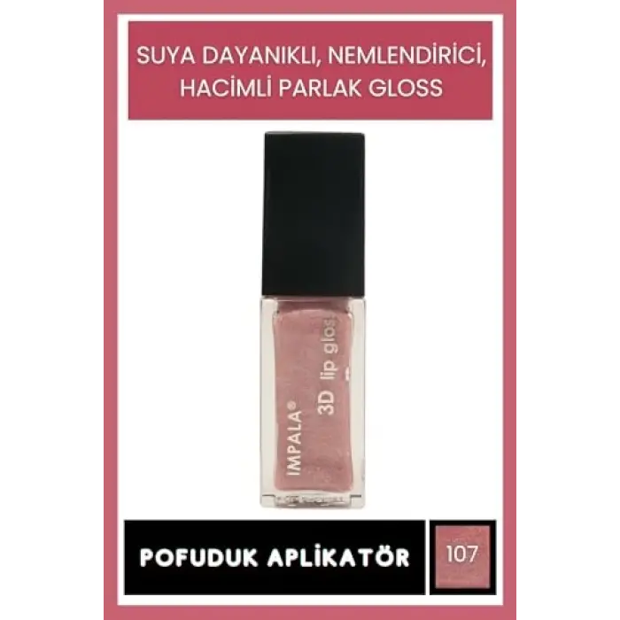 3D Lip Gloss Dudak Parlatıcı No:107