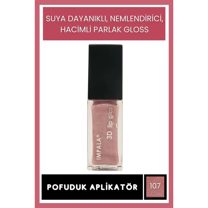 3D Lip Gloss Dudak Parlatıcı No:107