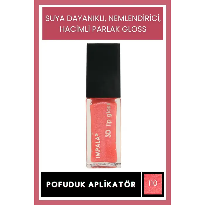 3D Lip Gloss Dudak Parlatıcı No:110