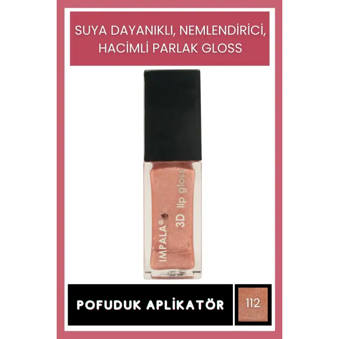 3D Lip Gloss Dudak Parlatıcı No:112
