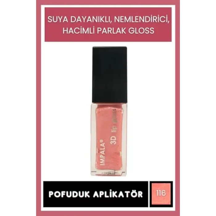 3D Lip Gloss Dudak Parlatıcı No:116