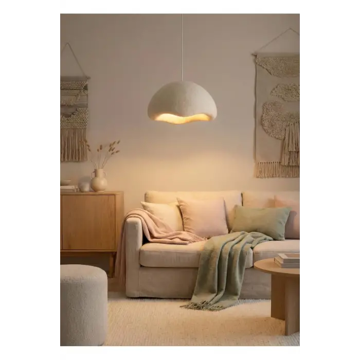 3D Modern Beton Görünümlü Sarkıt Avize Minimal Dalga Form E27 Ampul Dahil btn-0052110