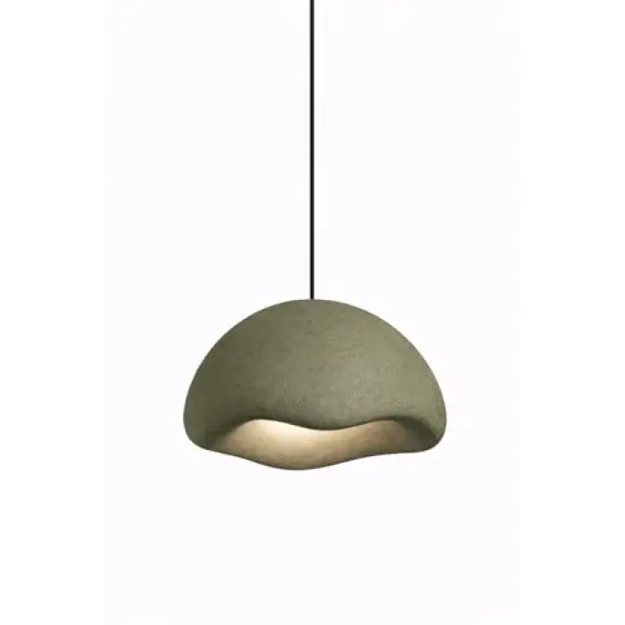 3D Modern Beton Görünümlü Sarkıt Avize Minimal Dalga Form E27 Ampul Dahil btn-005213