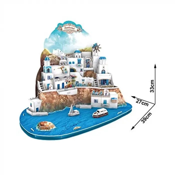 3D Puzzle Mc195H Santorini Adasi Yunanistan 1