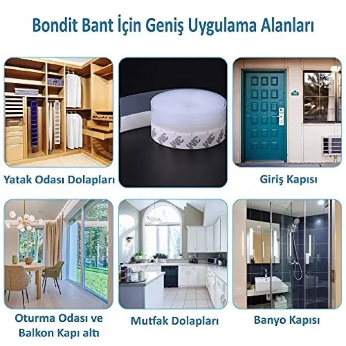3M 53 mm x 2.5 Bondit Kapı Pencere İzolasyon Bandı Bantlı Mt