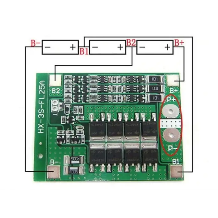 3s 25a 12v Balans Bms Lipo 18650 Lityum Pil Şarj Devresi