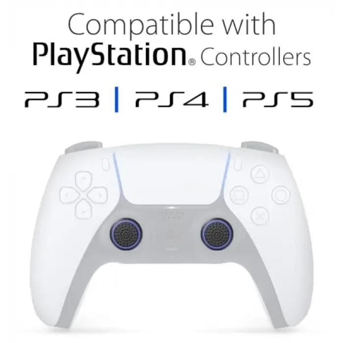 [4] Analog Stick Joystick Controller Baş Parmak Eklentisi PS4 | PS3 | Xbox One | Xbox One S | Xbox 360 | Wii U, Siyah ve Mavi A1669