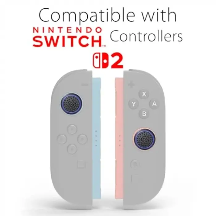 [4] Analog Stick Joystick Controller Baş Parmak Eklentisi PS4 | PS3 | Xbox One | Xbox One S | Xbox 360 | Wii U, Siyah ve Mavi A1669