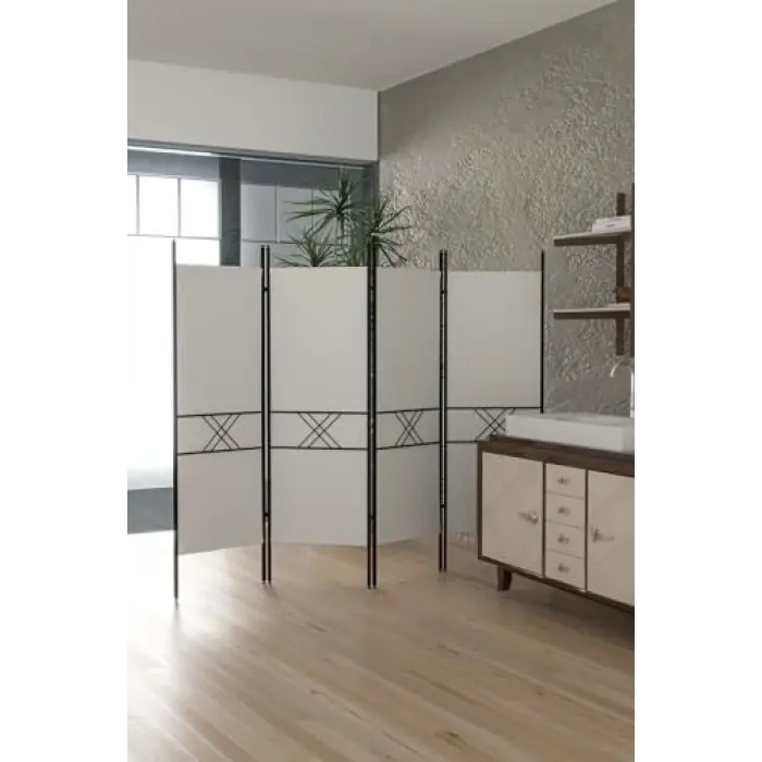 4 Kanatlı Beyaz Paravan 1444B