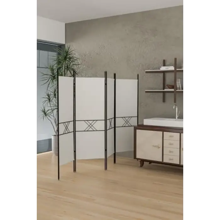 4 Kanatlı Beyaz Paravan 1444B
