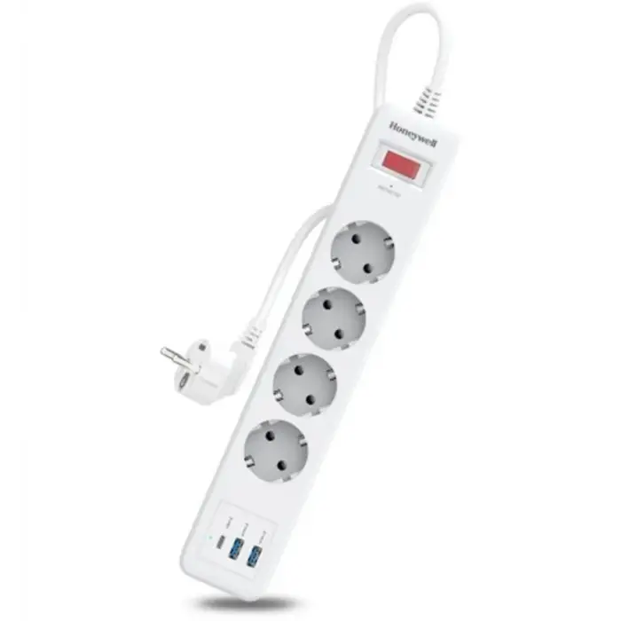 4lü 1xType-C 2xUSB-A HC000042 Akım Korumalı Priz