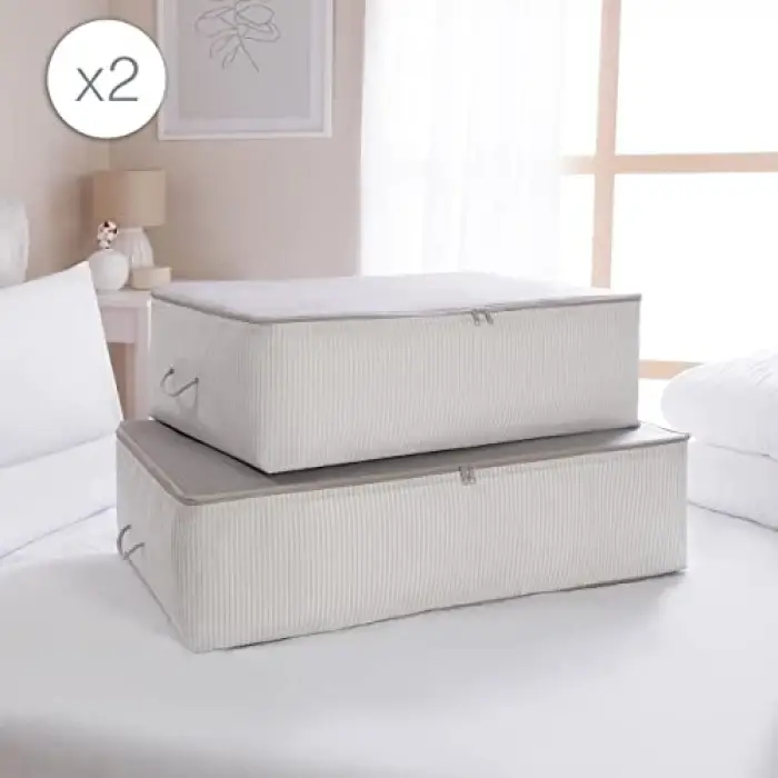 4lü Gri Renk Stuff & Things Baza Altı Hurç Set