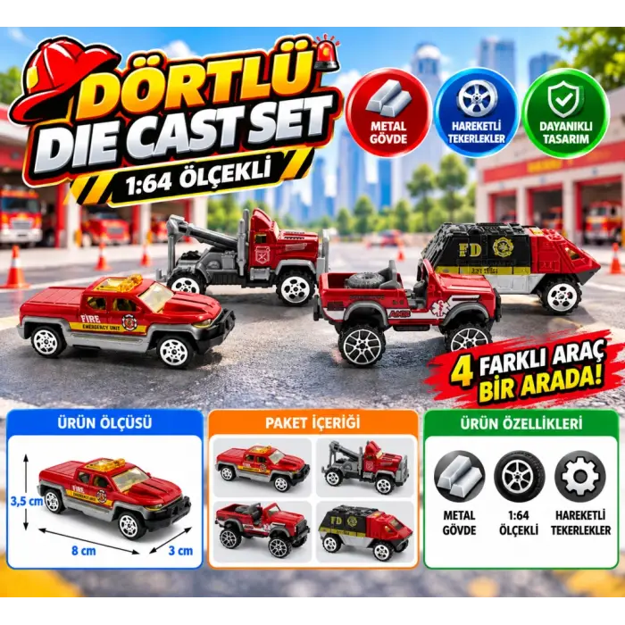 4Lü İtfaiye Seti