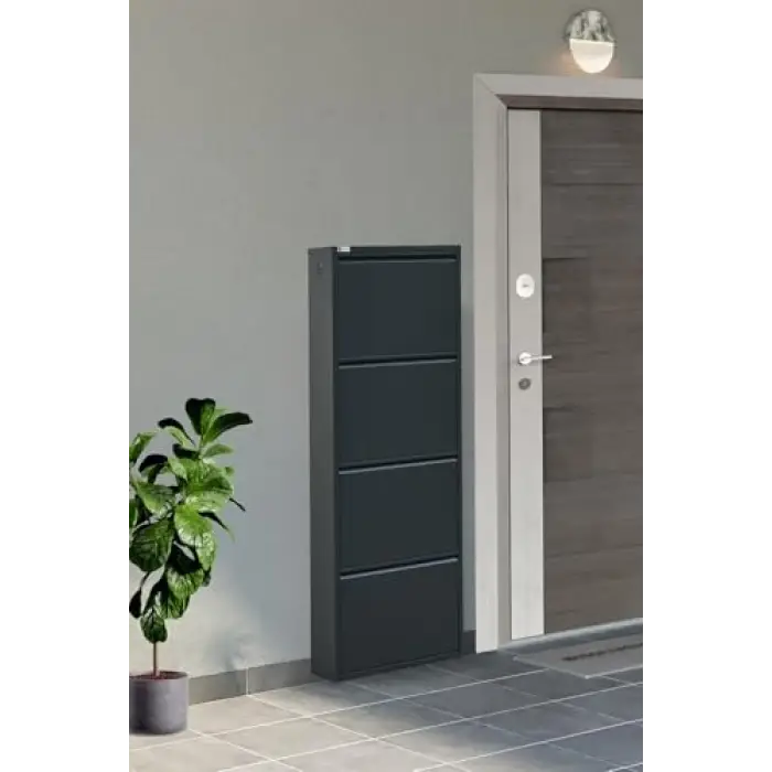 4Lü Metal Ayakkabılık Antrasit Antrasit