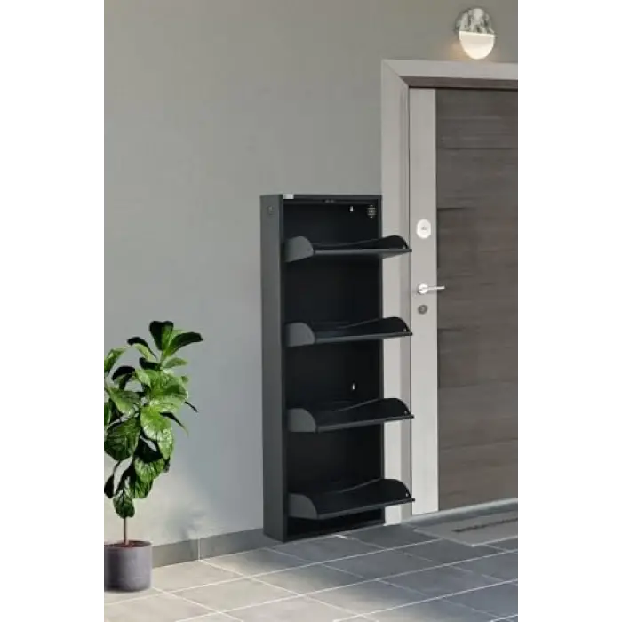 4Lü Metal Ayakkabılık Antrasit Antrasit