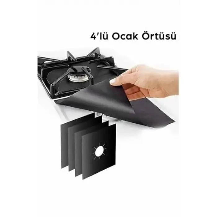 4lü ocak koruyucu ped örtüsü