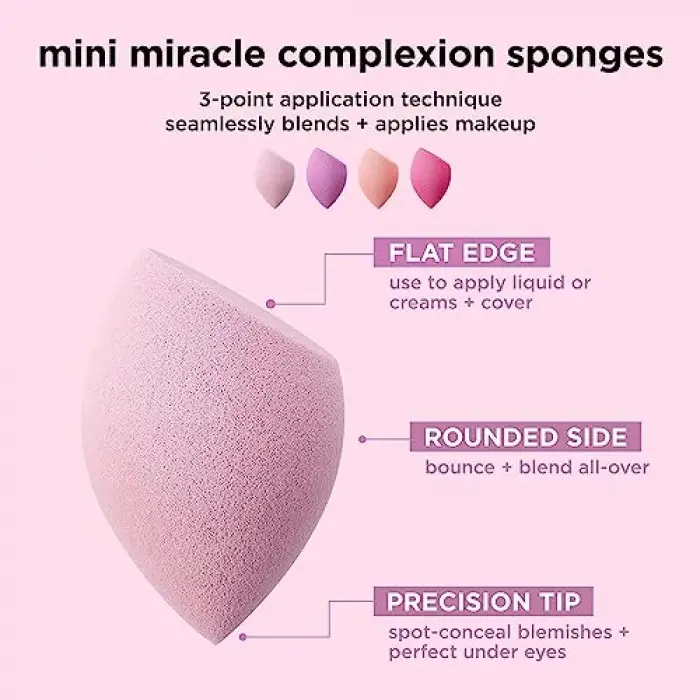 4 Mini Miracle Complexion Sponges Makyaj Süngeri, 1 Paket (1 x 1 Adet)