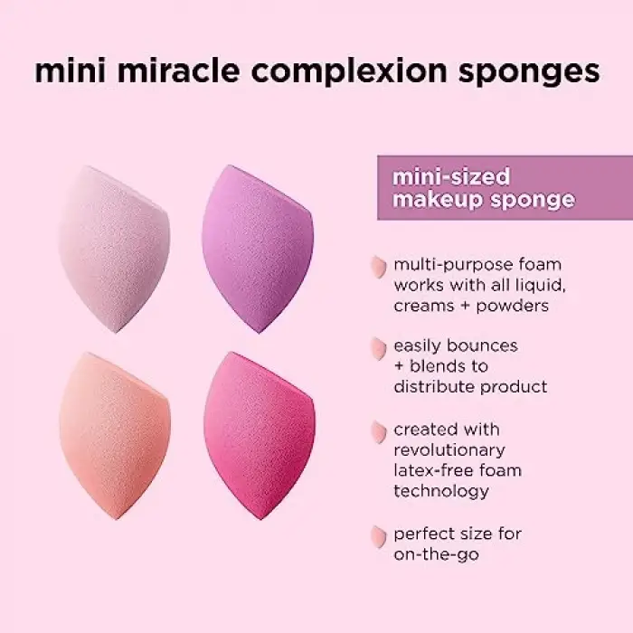 4 Mini Miracle Complexion Sponges Makyaj Süngeri, 1 Paket (1 x 1 Adet)
