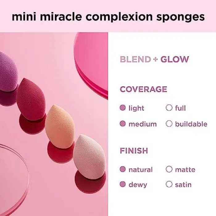 4 Mini Miracle Complexion Sponges Makyaj Süngeri, 1 Paket (1 x 1 Adet)
