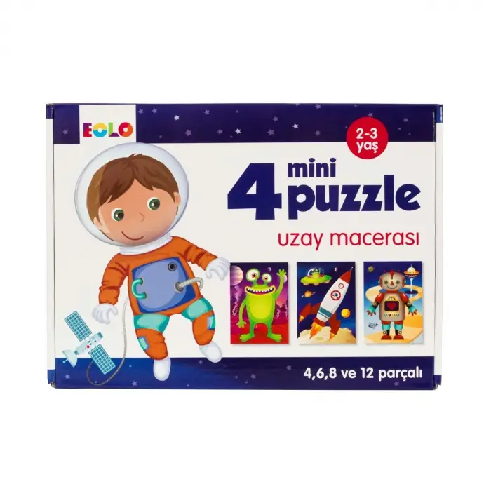 4 Mini Puzzle Uzay Macerası