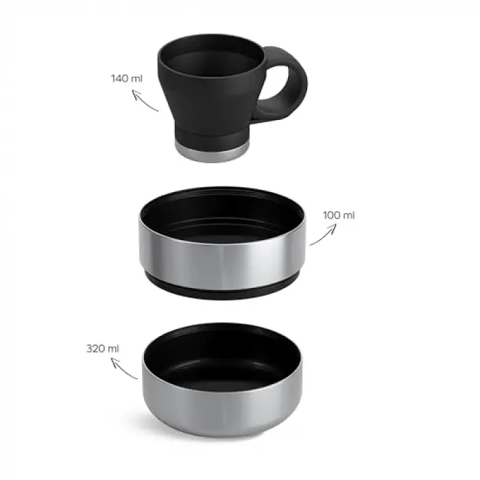 4 Multi-Cup Çelik Termos 1,9 L. Black ST-212