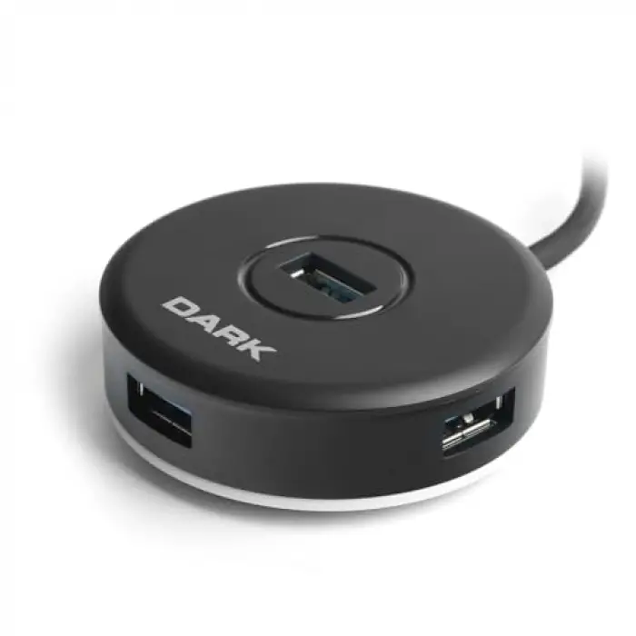 4 Port USB 3.0 USB Hub, Siyah
