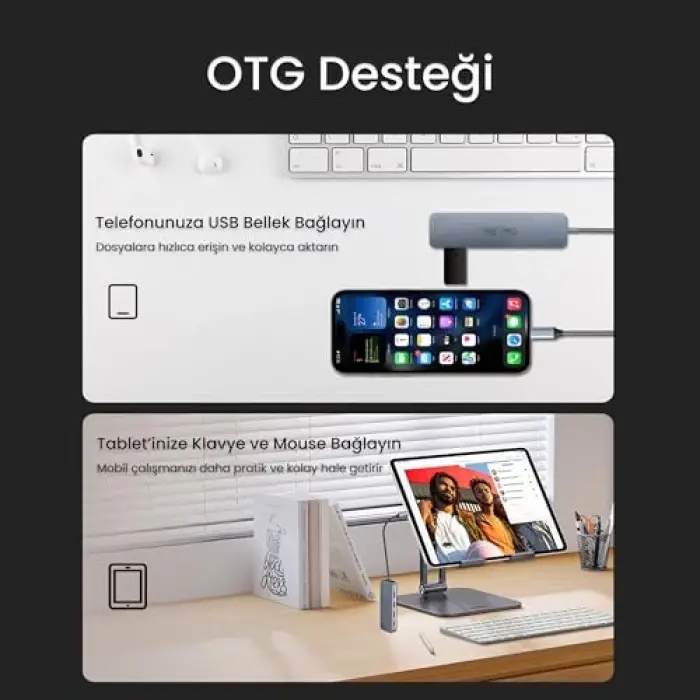 4 Portlu 10Gbps Type-C to 4*USB-C 3.2 Gen2 Type-C Hub