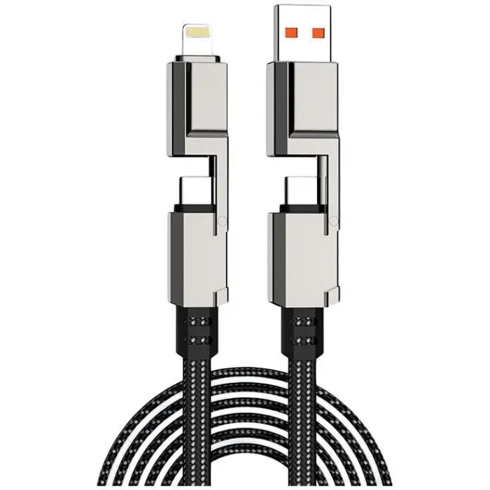 4ü 1 arada iOS Type-C USB veri ve şarj kablosu