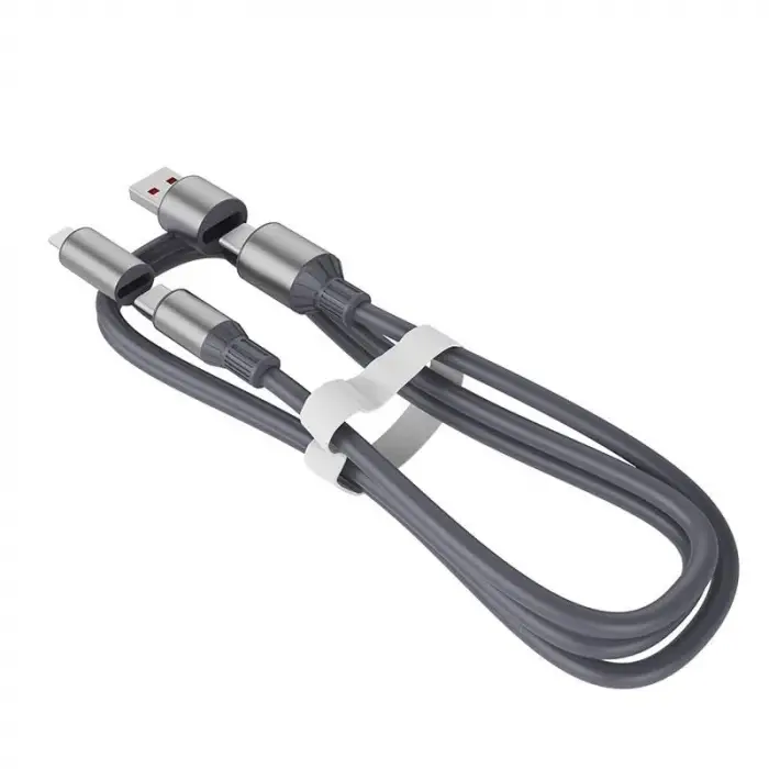 4ü 1 Arada USB-A+Type-Cden Type-C Uyumlu Şarj ve Data Kablosu