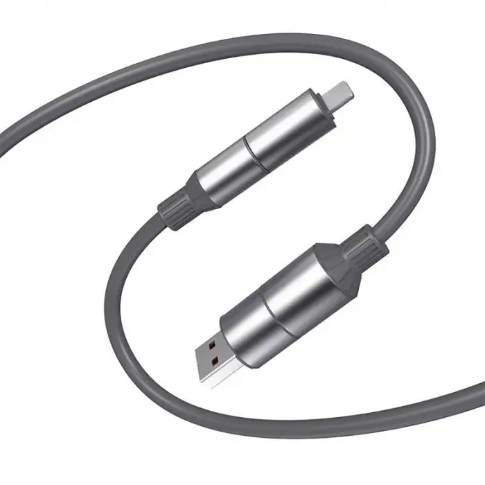 4ü 1 Arada USB-A+Type-Cden Type-C Uyumlu Şarj ve Data Kablosu