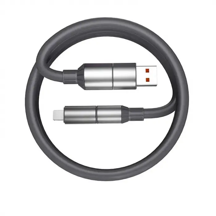 4ü 1 Arada USB-A+Type-Cden Type-C Uyumlu Şarj ve Data Kablosu