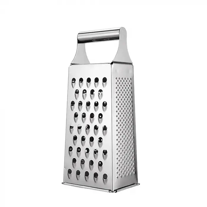 4 Yüzeyli Mutfak Rendesi, Metal Saplı, Gümüş