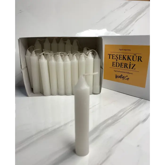 40 Adet Bakkal Mumu, 10 cm, Fitilli